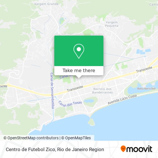 Mapa Centro de Futebol Zico
