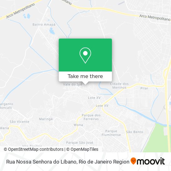 Mapa Rua Nossa Senhora do Líbano