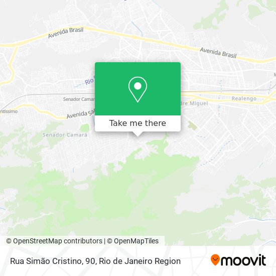 Mapa Rua Simão Cristino, 90