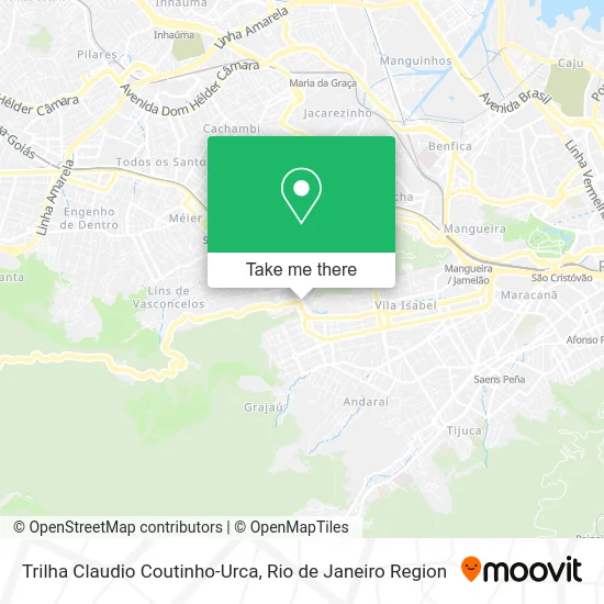 Trilha Claudio Coutinho-Urca map