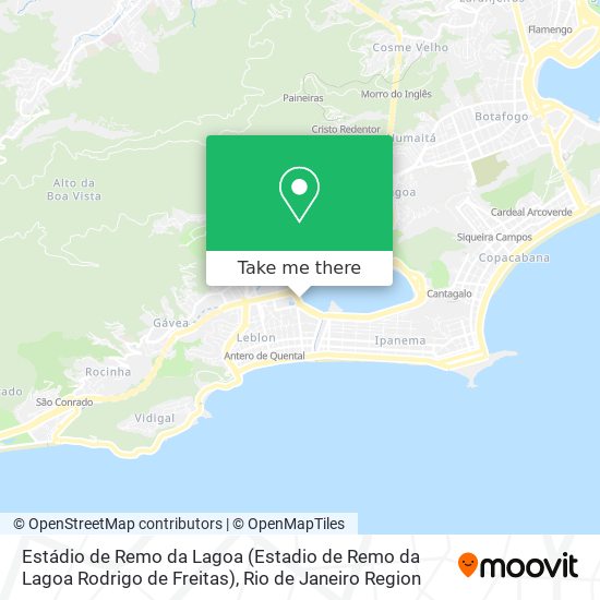 Mapa Estádio de Remo da Lagoa (Estadio de Remo da Lagoa Rodrigo de Freitas)