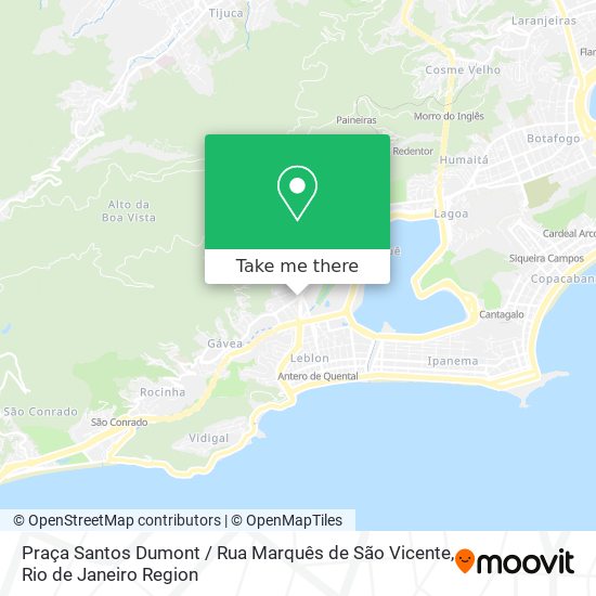 Praça Santos Dumont / Rua Marquês de São Vicente map