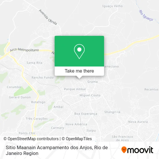 Sitio Maanain Acampamento dos Anjos map