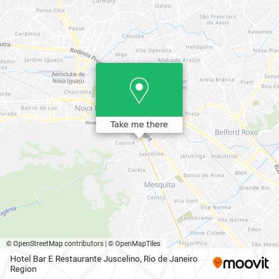 Hotel Bar E Restaurante Juscelino map