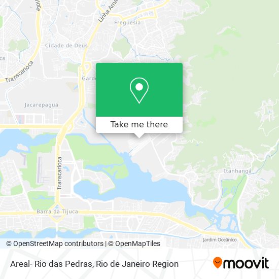 Areal- Rio das Pedras map