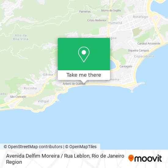 Mapa Avenida Delfim Moreira / Rua Leblon