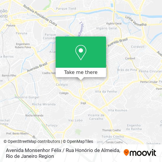 Avenida Monsenhor Félix / Rua Honório de Almeida map
