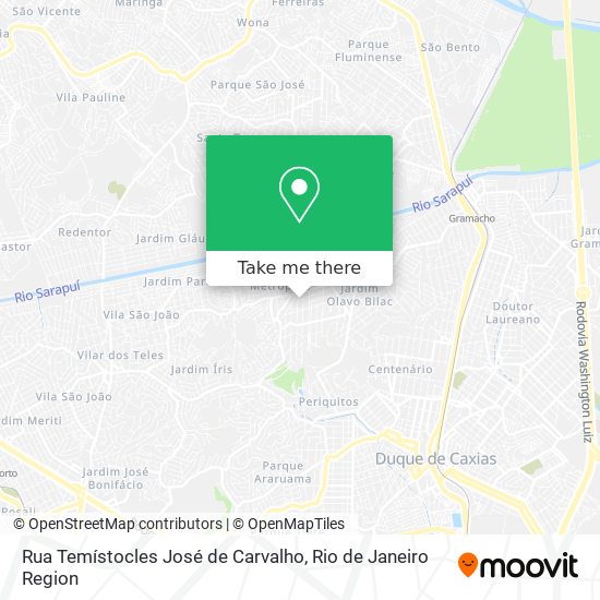 Mapa Rua Temístocles José de Carvalho