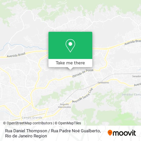 How to get to Rua Daniel Thompson / Rua Padre Noé Gualberto in Santíssimo  by Bus or Train?