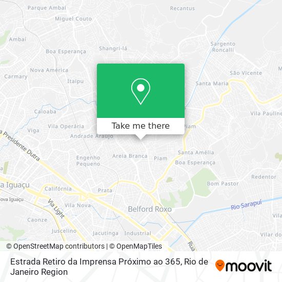 Estrada Retiro da Imprensa Próximo ao 365 map