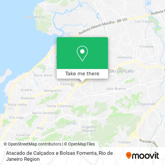 Atacado de Calçados e Bolsas Fomenta map