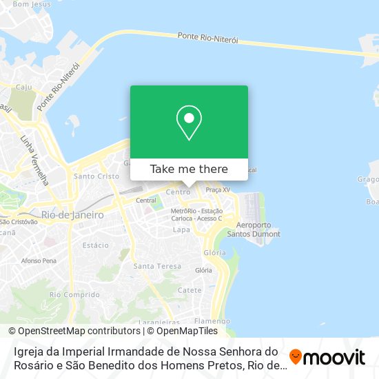 Mapa Igreja da Imperial Irmandade de Nossa Senhora do Rosário e São Benedito dos Homens Pretos