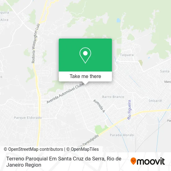Terreno Paroquial Em Santa Cruz da Serra map