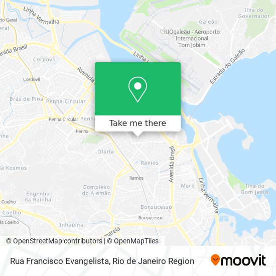 Rua Francisco Evangelista map
