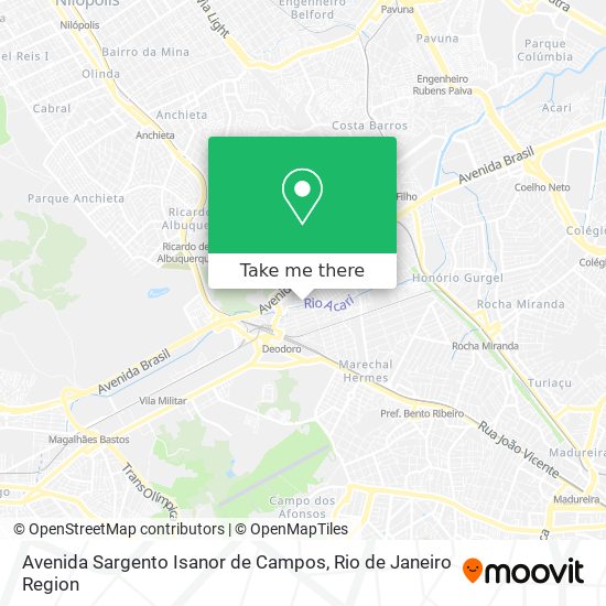 Mapa Avenida Sargento Isanor de Campos