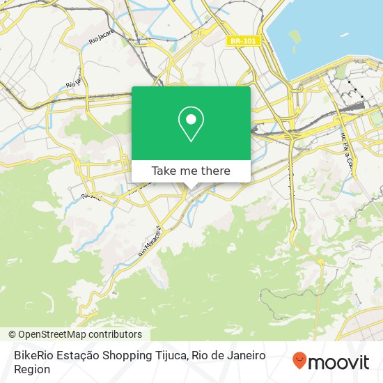 Mapa BikeRio Estação Shopping Tijuca