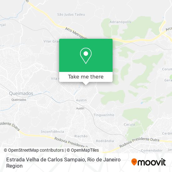 Estrada Velha de Carlos Sampaio map