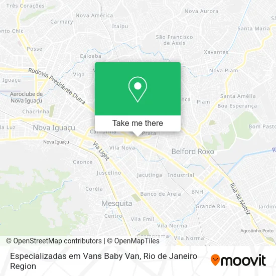 Especializadas em Vans Baby Van map