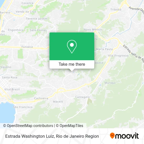 Estrada Washington Luiz map