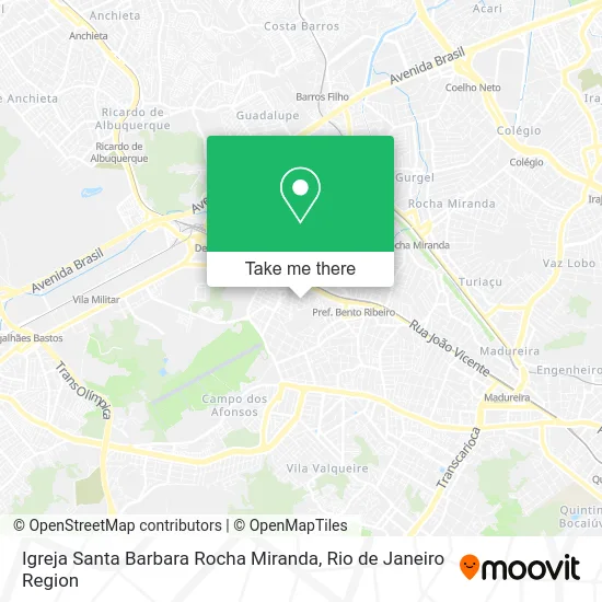 Igreja Santa Barbara Rocha Miranda map