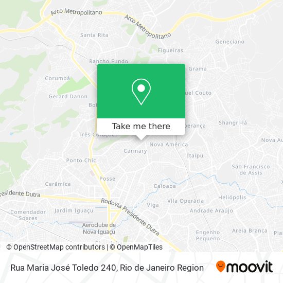 Mapa Rua Maria José Toledo 240