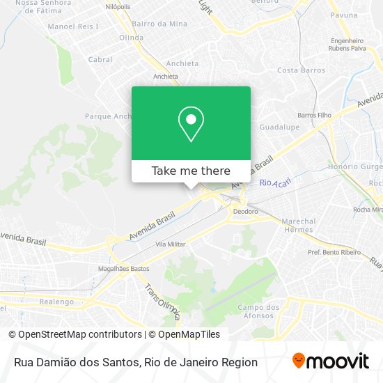 Mapa Rua Damião dos Santos