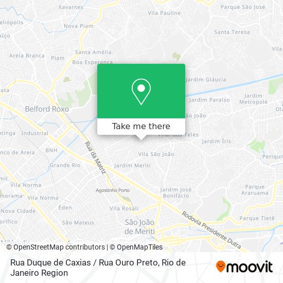 Mapa Rua Duque de Caxias / Rua Ouro Preto