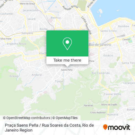 Mapa Praça Saens Peña / Rua Soares da Costa