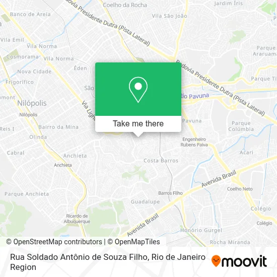 Rua Soldado Antônio de Souza Filho map