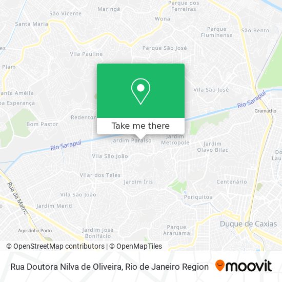 Mapa Rua Doutora Nilva de Oliveira