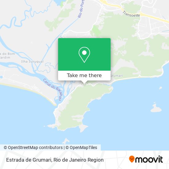 Estrada de Grumari map