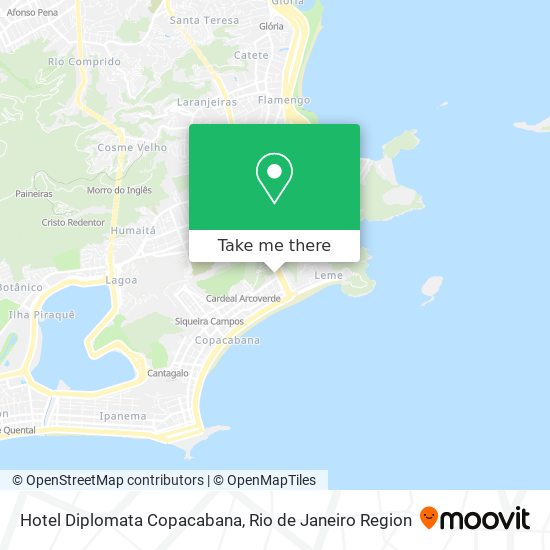 Mapa Hotel Diplomata Copacabana