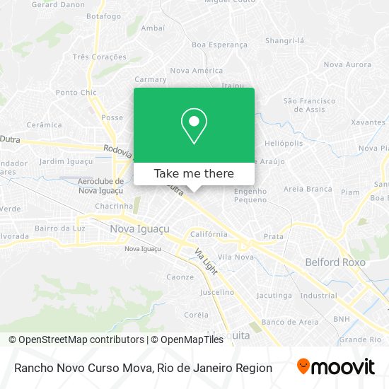 Rancho Novo Curso Mova map