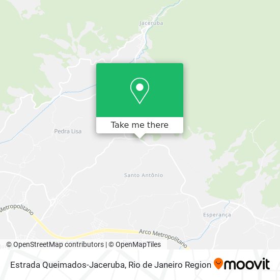 Estrada Queimados-Jaceruba map