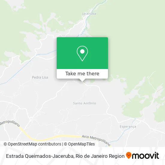 Estrada Queimados-Jaceruba map