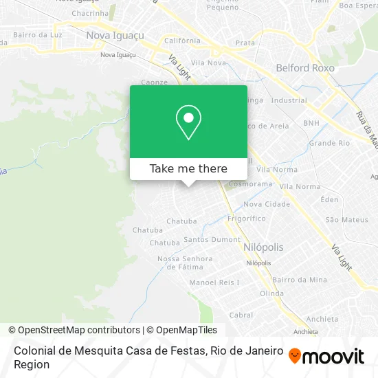 Colonial de Mesquita Casa de Festas map