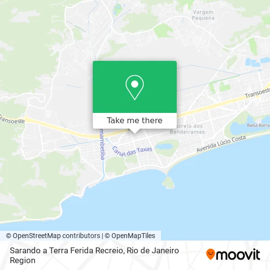 Sarando a Terra Ferida Recreio map