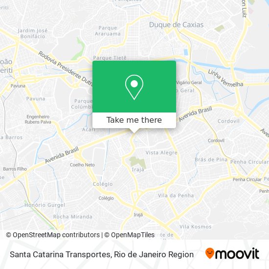 Santa Catarina Transportes map