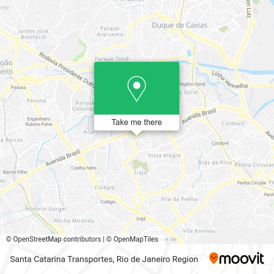 Santa Catarina Transportes map