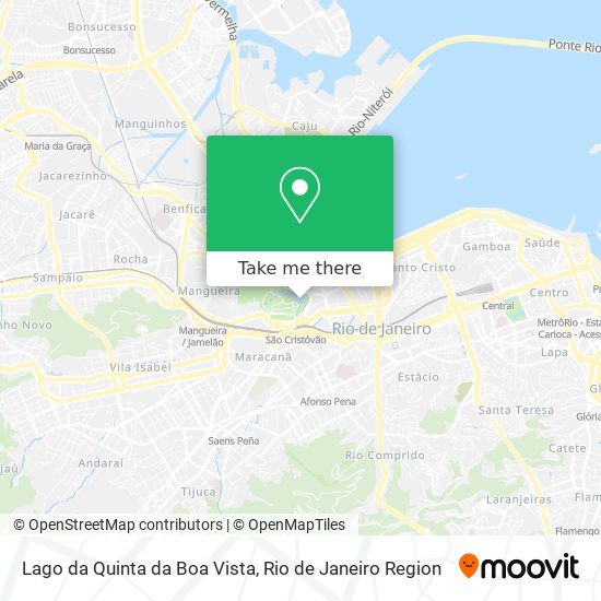 Mapa Lago da Quinta da Boa Vista