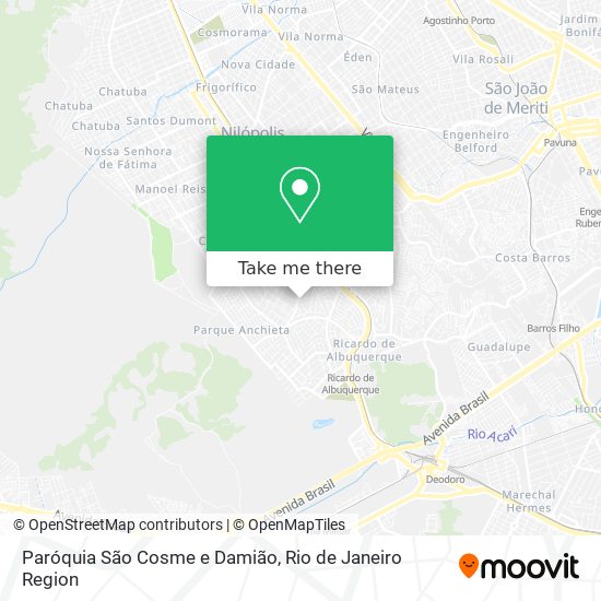 Mapa Paróquia São Cosme e Damião