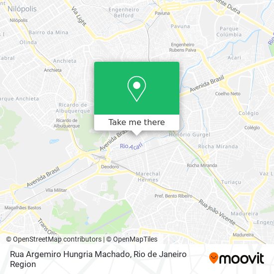 Mapa Rua Argemiro Hungria Machado