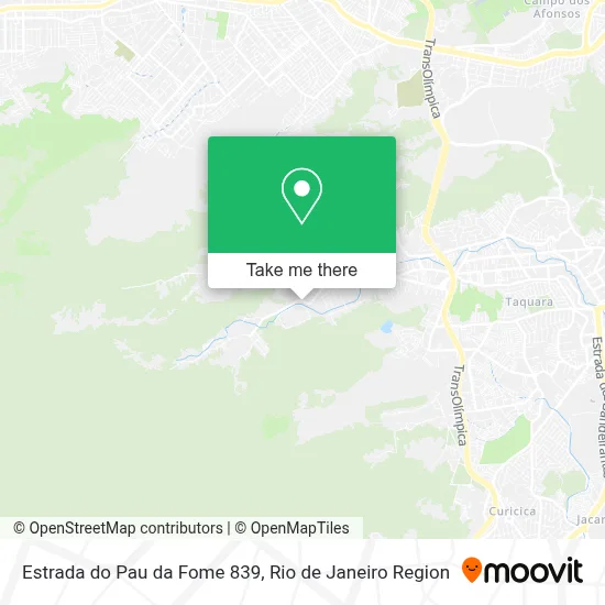 Estrada do Pau da Fome 839 map