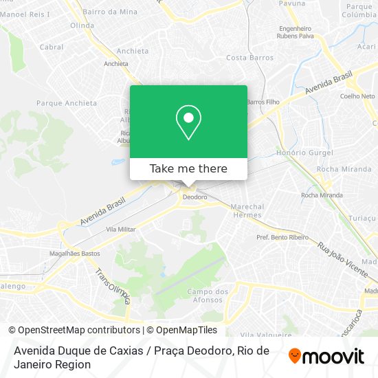 Mapa Avenida Duque de Caxias / Praça Deodoro