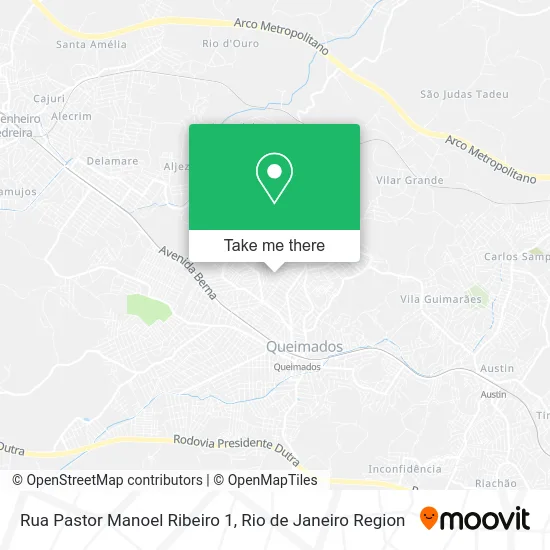 Rua Pastor Manoel Ribeiro 1 map