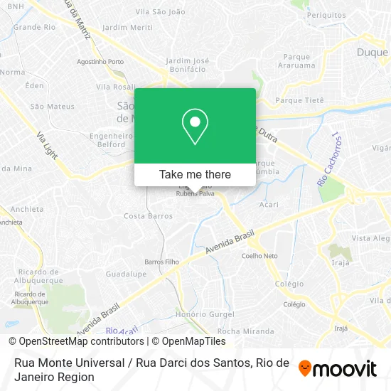 Rua Monte Universal / Rua Darci dos Santos map