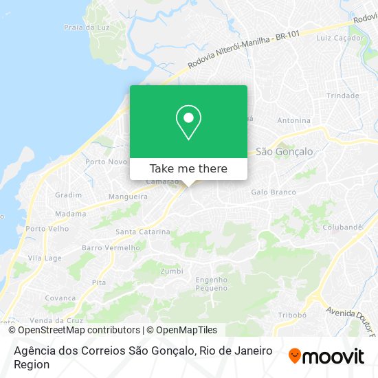 Mapa Agência dos Correios São Gonçalo