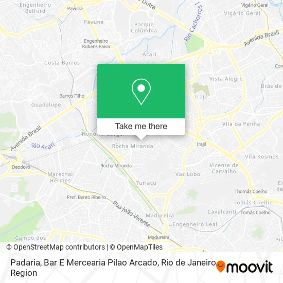 Padaria, Bar E Mercearia Pilao Arcado map