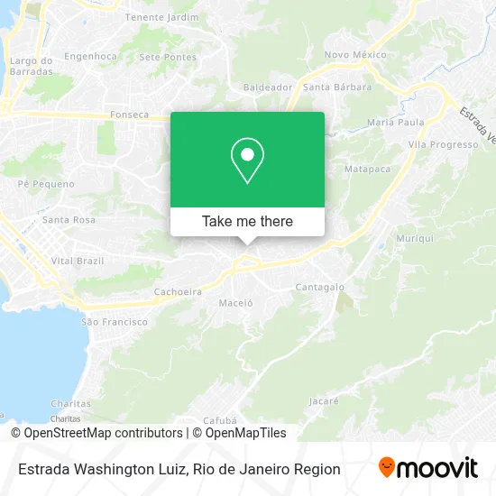 Estrada Washington Luiz map
