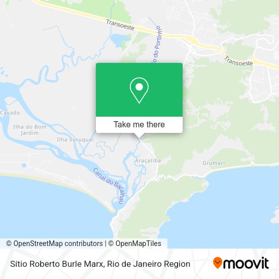 Sítio Roberto Burle Marx map